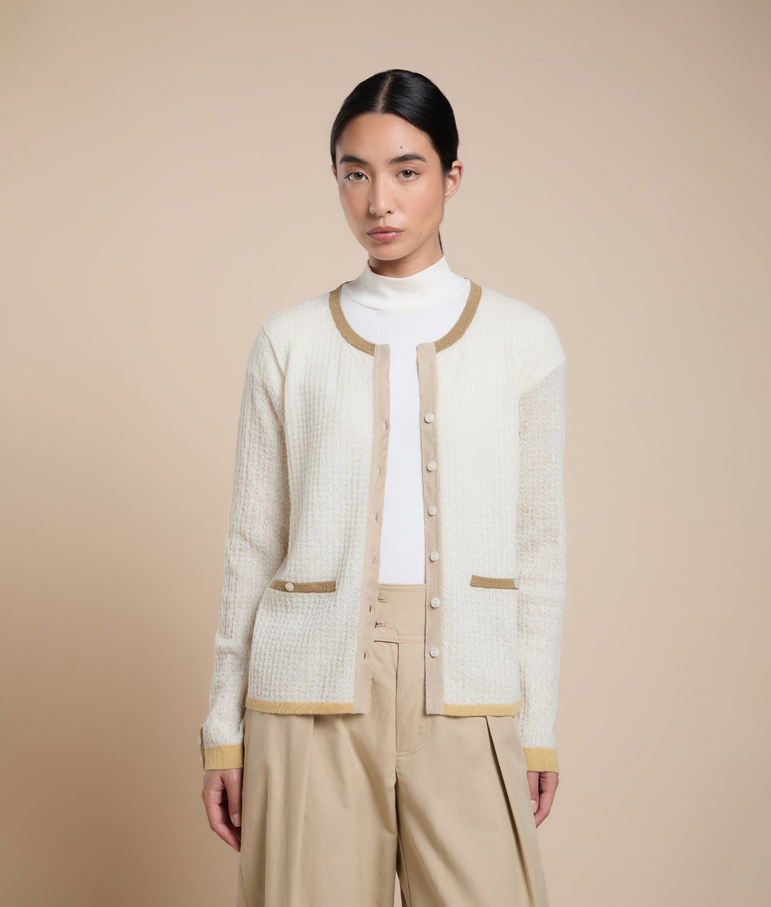 Little Buns Crew Neck Cardigan