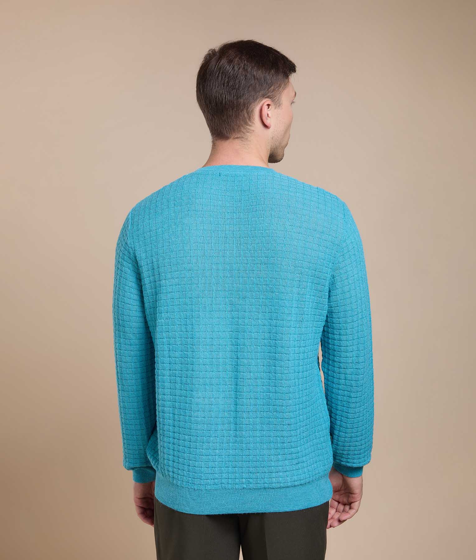 Cross-Rib Crew Neck Pullover