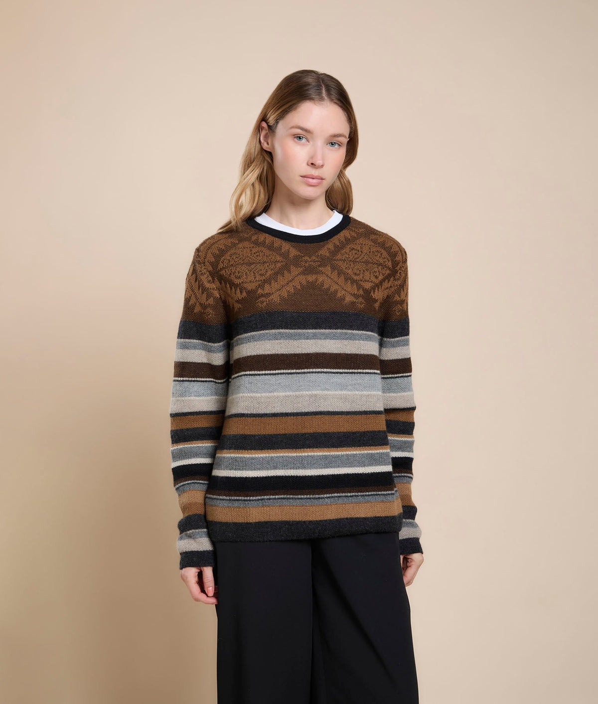 Striped Jacquard Sweater