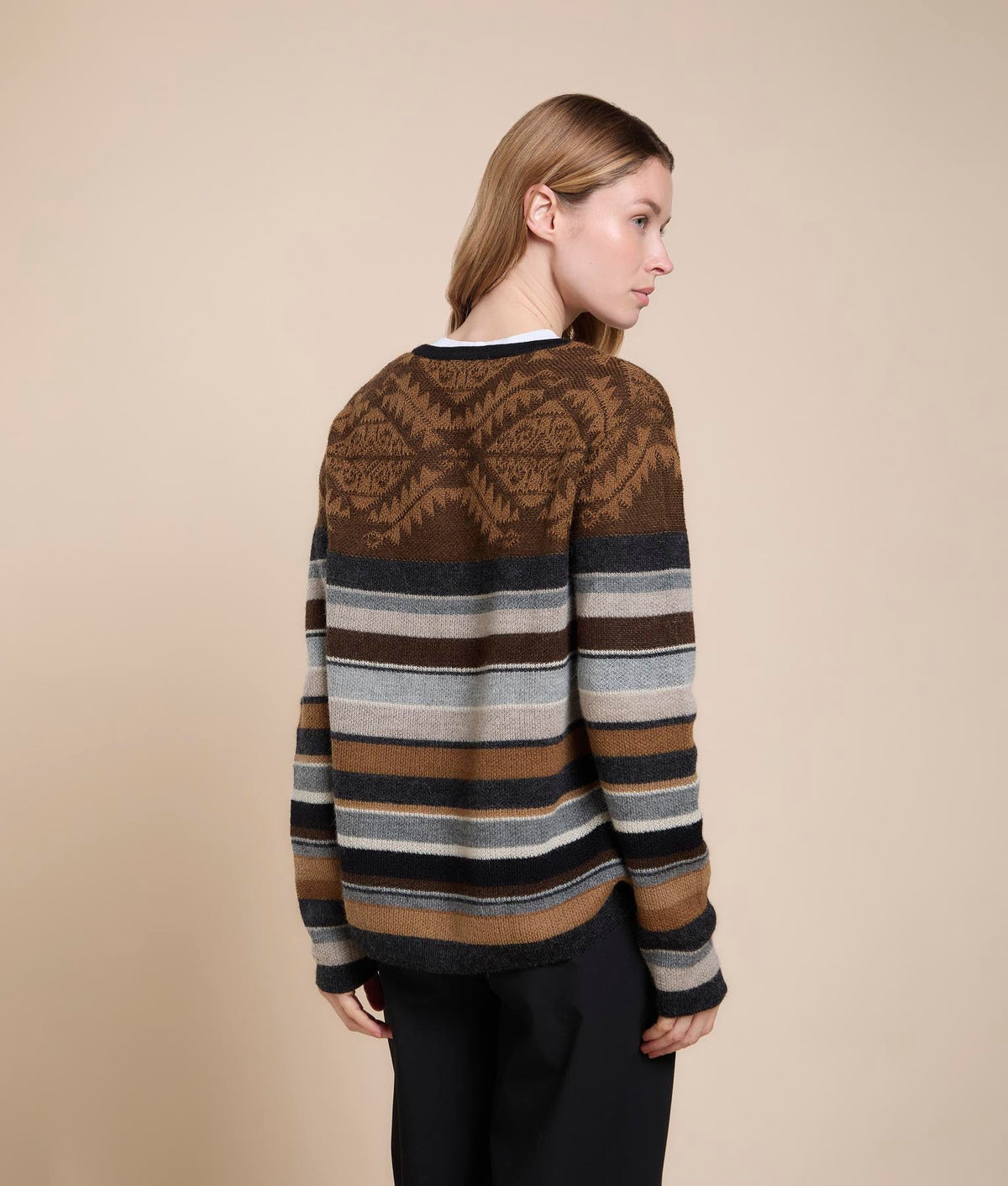Striped Jacquard Sweater