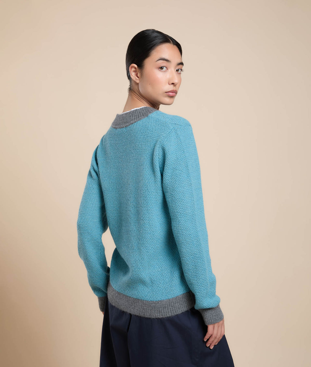 V-Neck Sand Cocos Cardigan