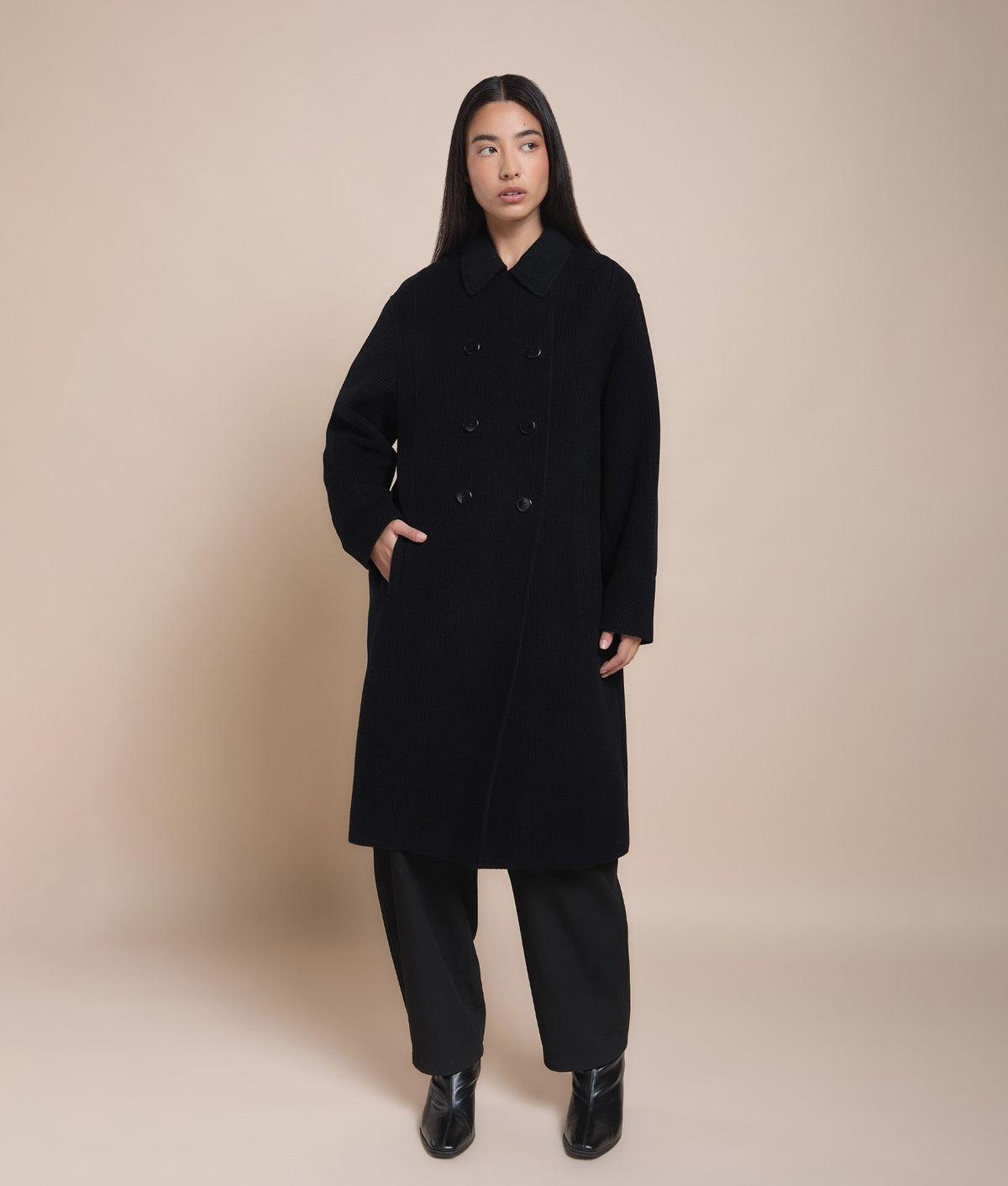 Long Double-Breasted Coat