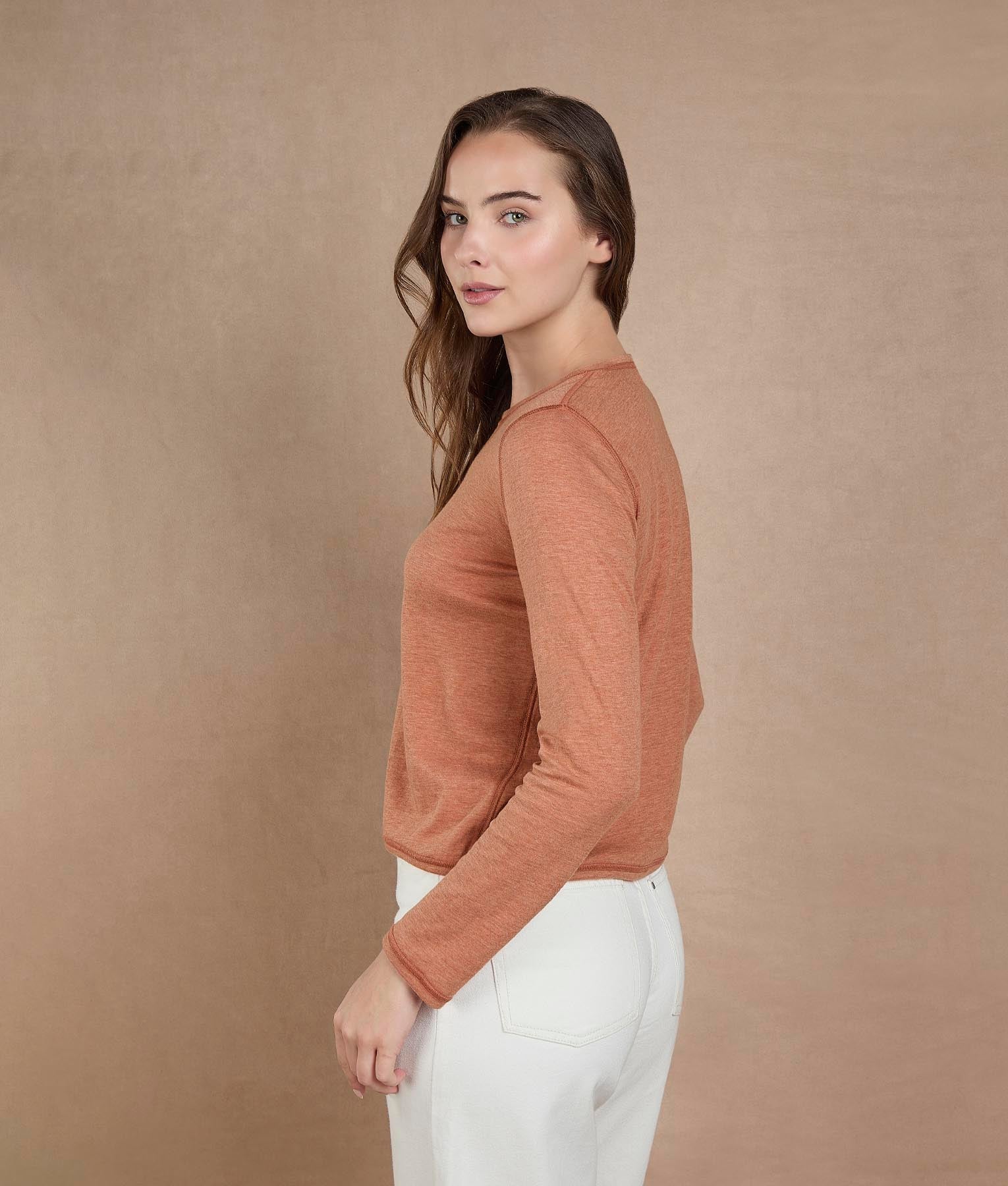 Peach Bloom and Living Coral Reversible Sweater