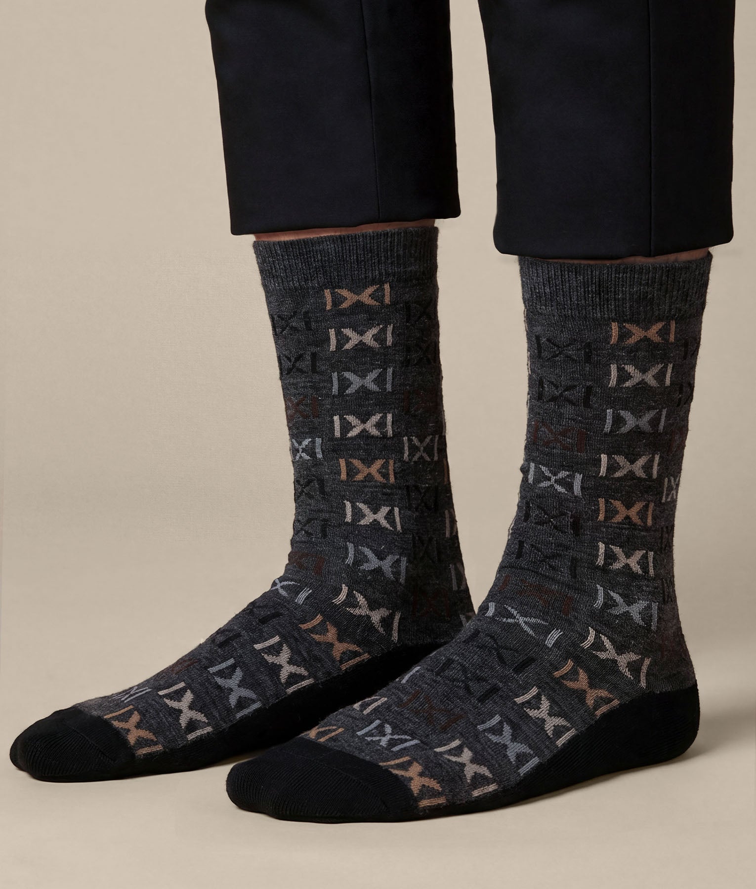 Men's Multi Coloured Crossed Socks