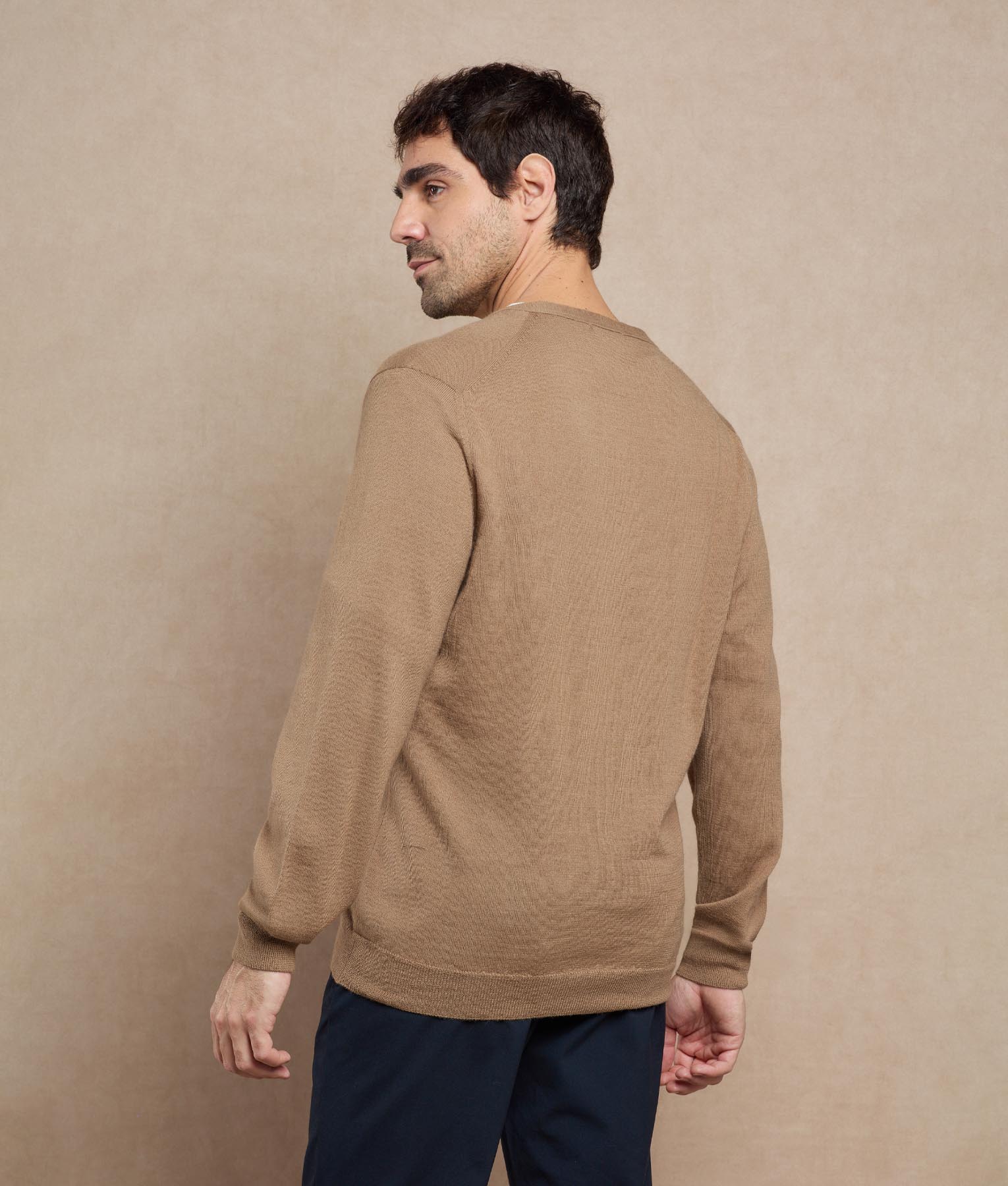 Jersey V Neck Pullover