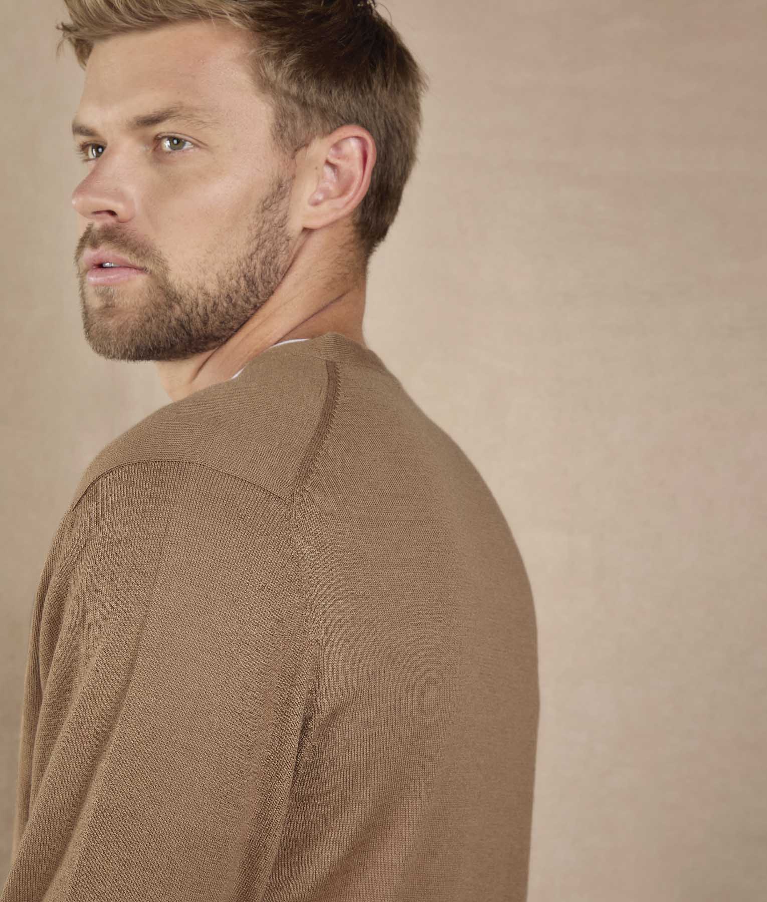 Jersey V Neck Pullover