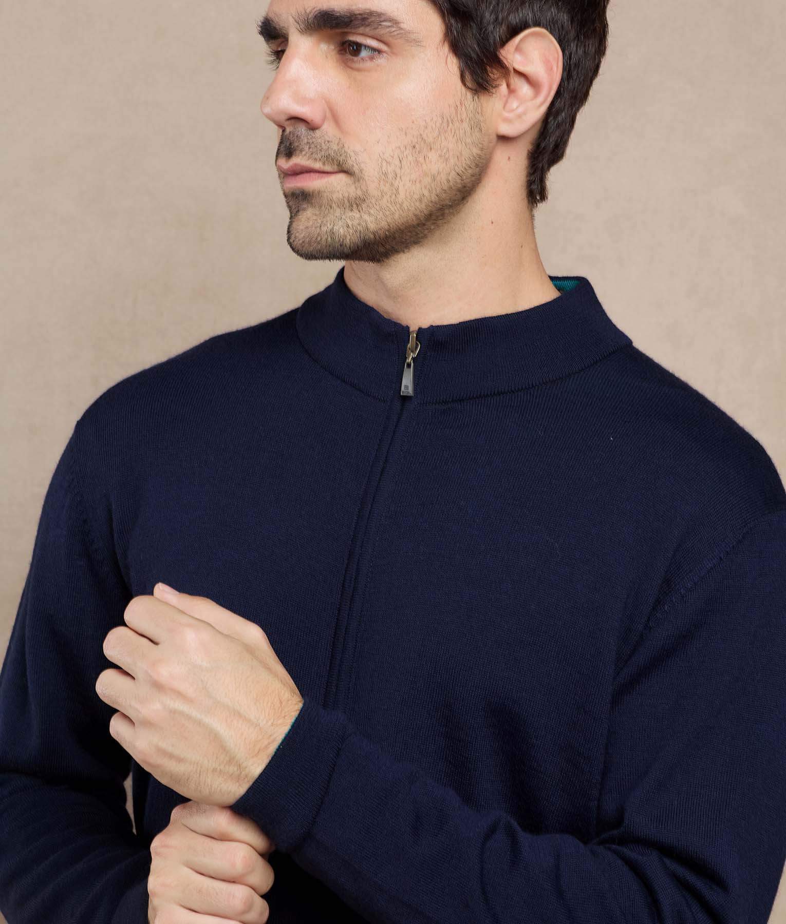 Mock Neck Cardigan