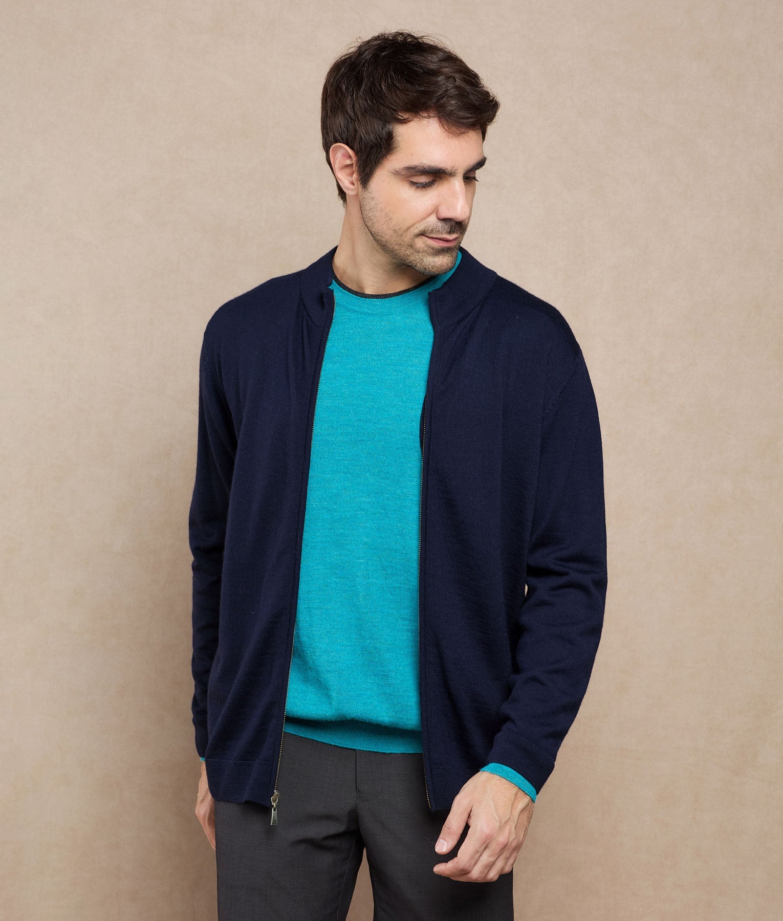 Mock Neck Cardigan