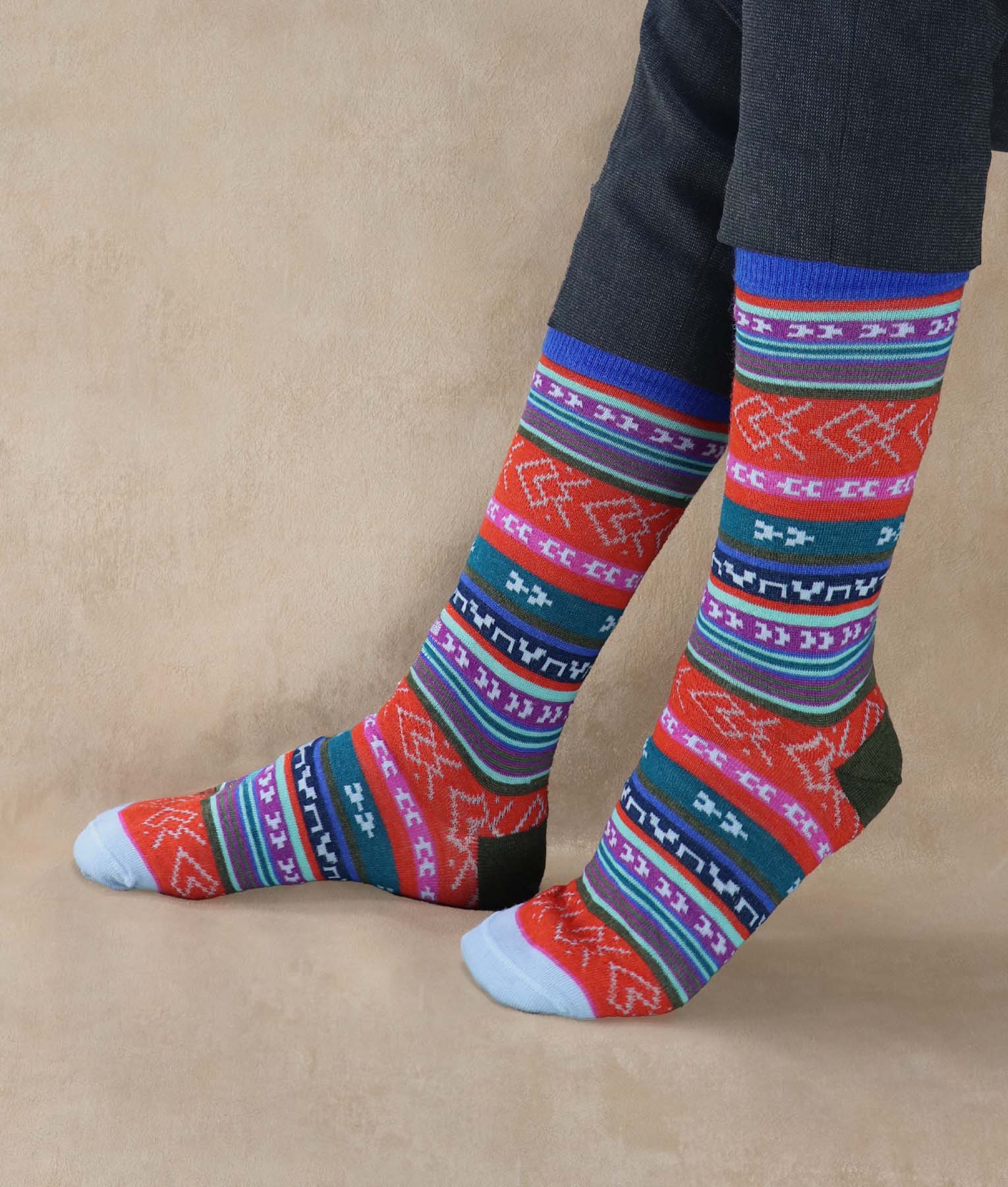 Multi Jacquard Ladies Socks