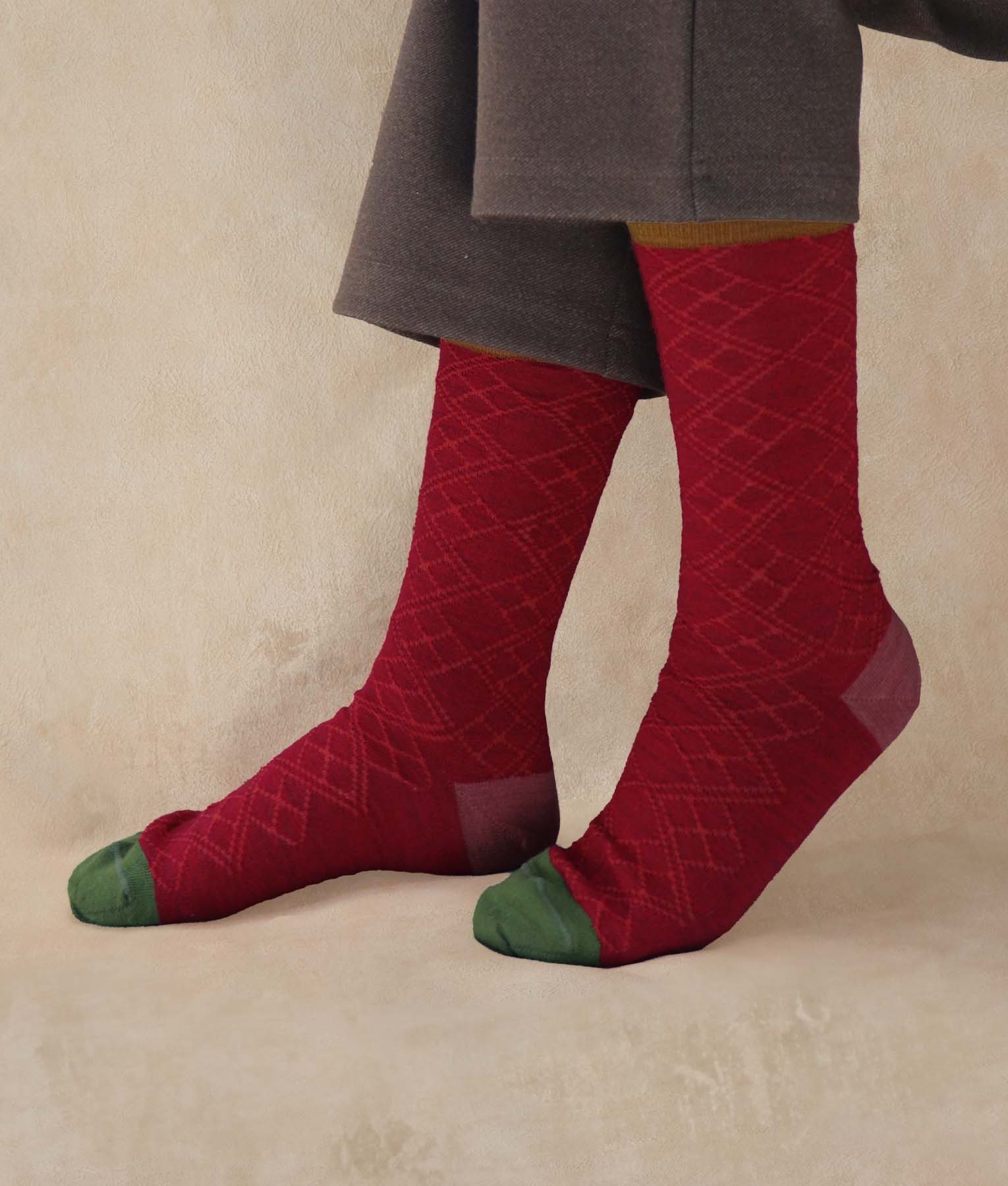 Bi Colour Jacquard Ladies Socks