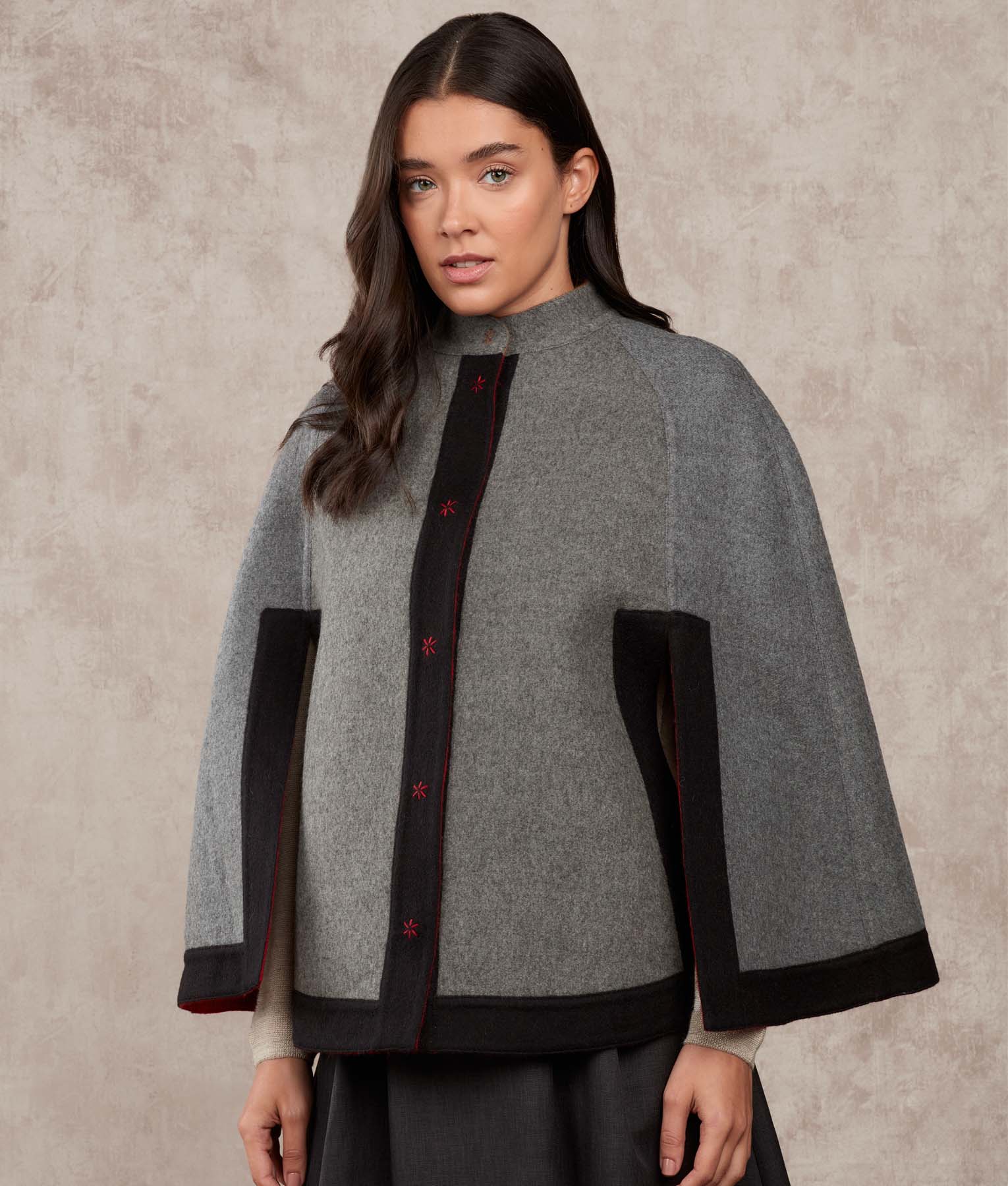 Reversible Colour Block Cape