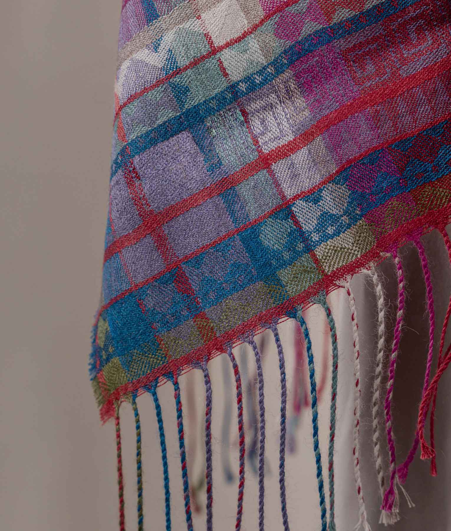 Jacquard El Pueblo Cape - Deep Crimson Red