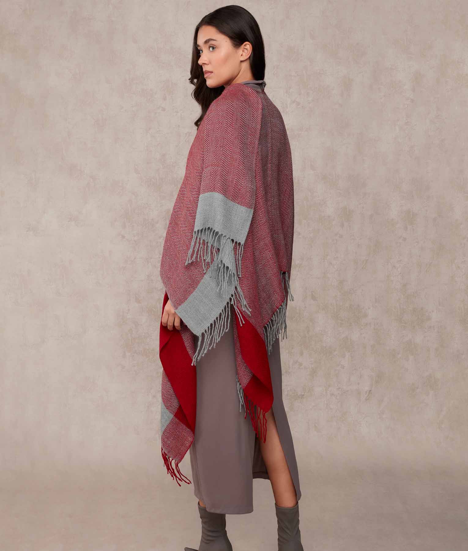 Colour Block Ethnic Cape