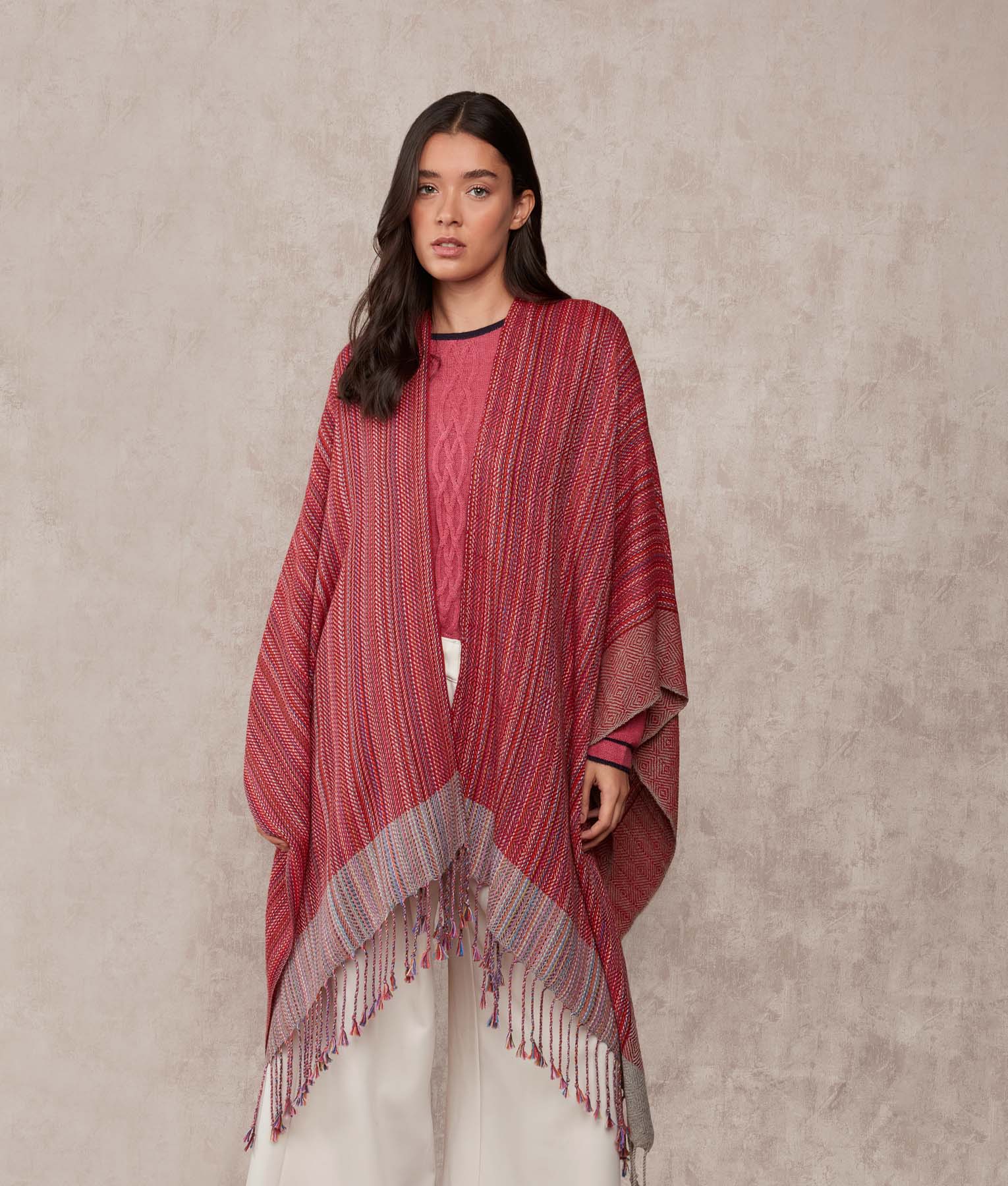 Striped Weave Cape