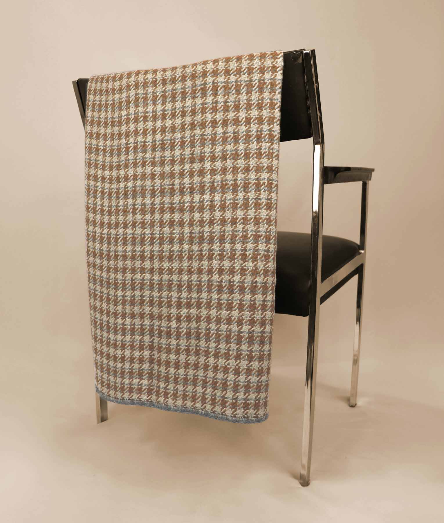 Striped Herri Throw - Cashew Brown And Gray Mockingbird