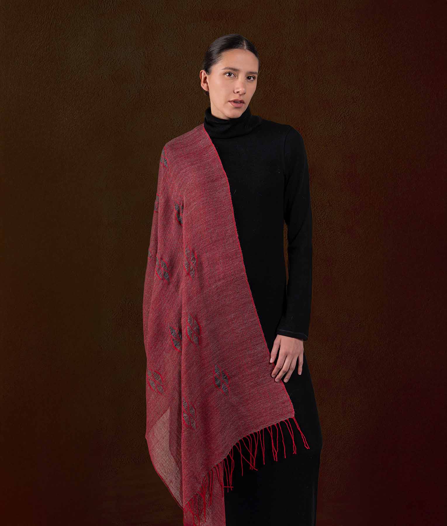 Cocos Twisted Fringe Stole - Light Ocher