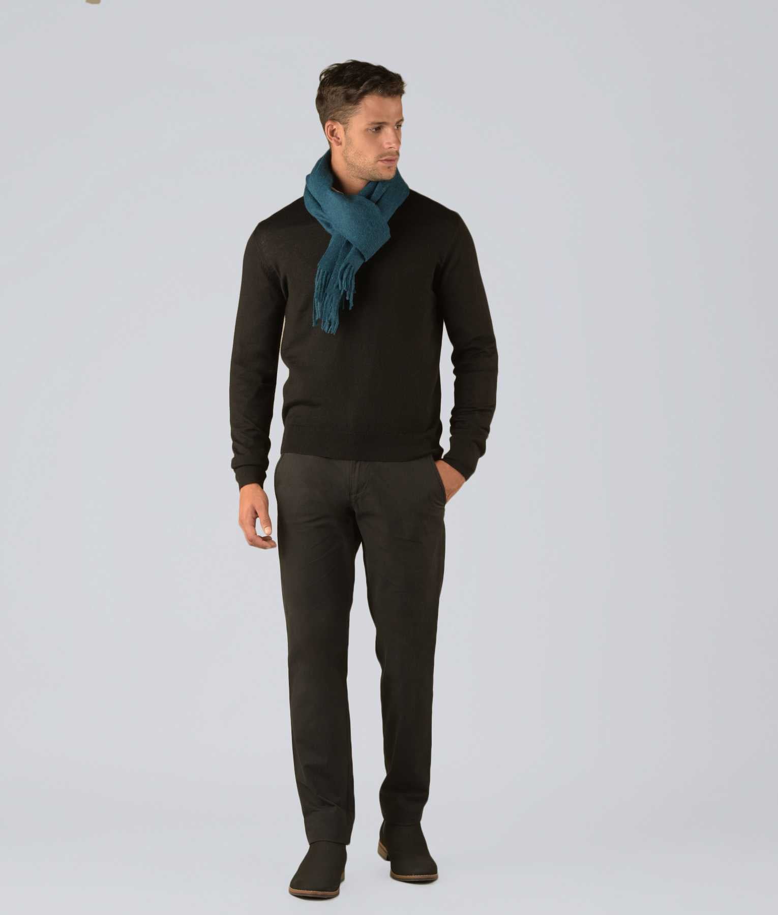 Long Brushed Scarf - Cobalt Blue