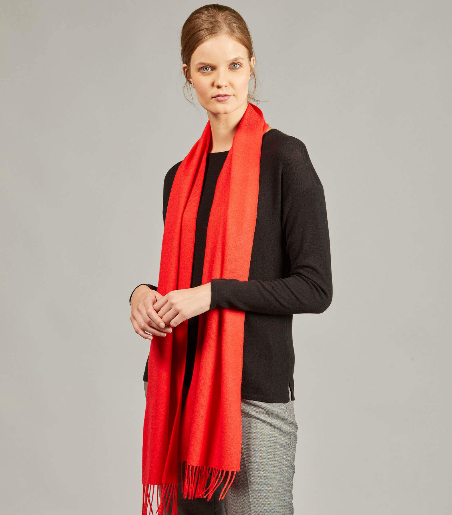 Fringed Lux Scarf - Aura Orange