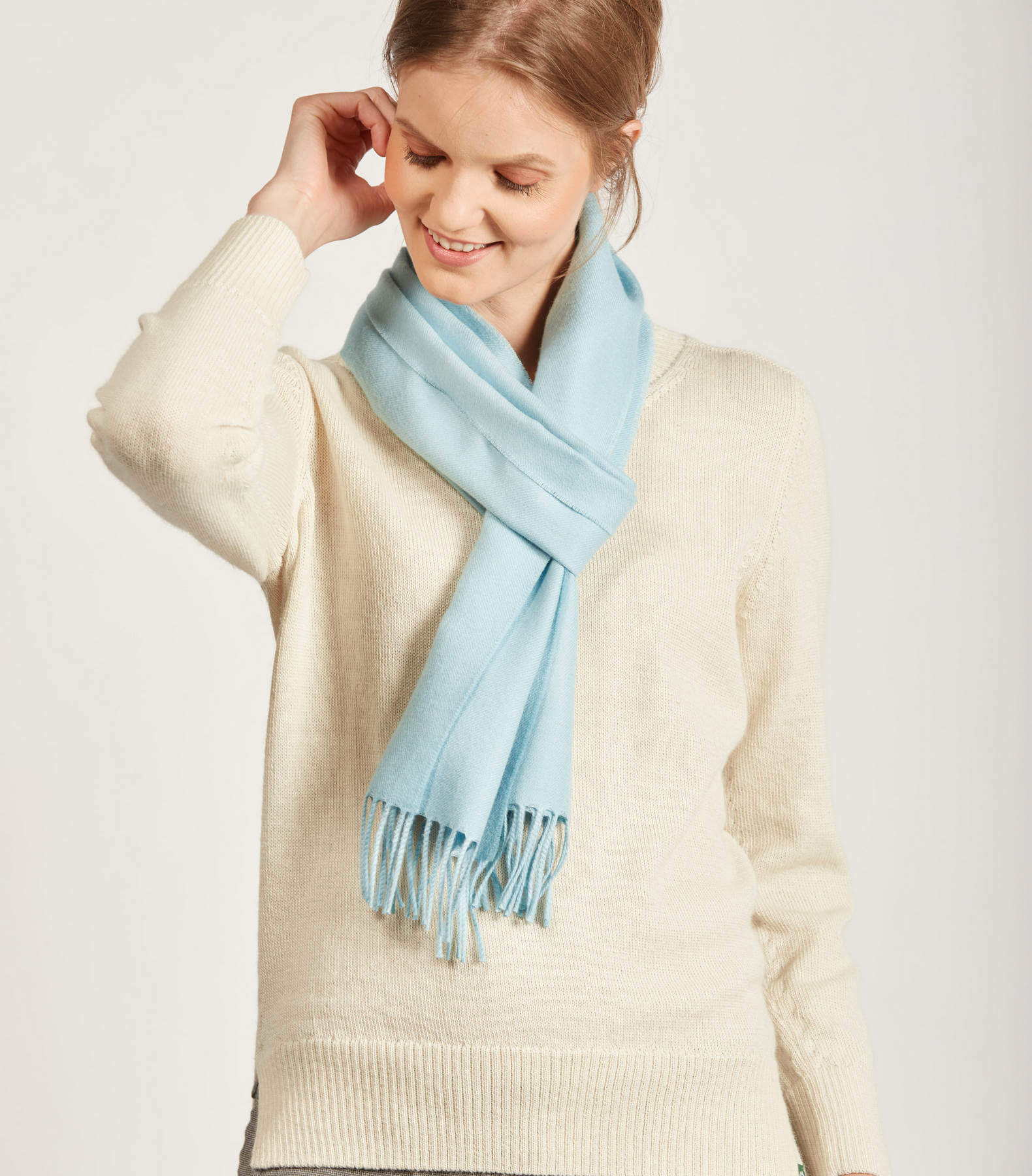 Fringed Lux Scarf - Canal Blue