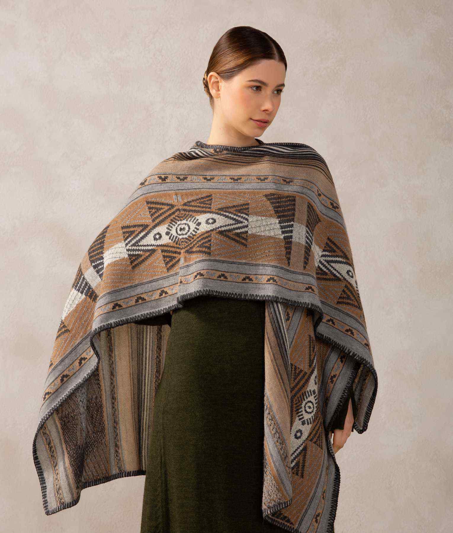 Mountains Baby Alpaca Cape