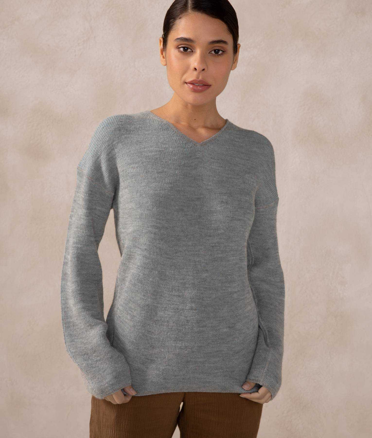 Reversible V-Neck Sweater