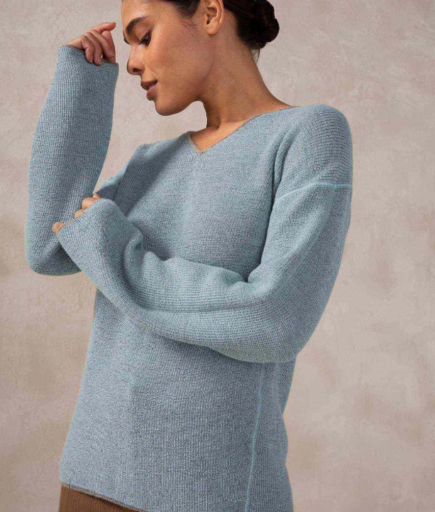 Reversible V-Neck Sweater