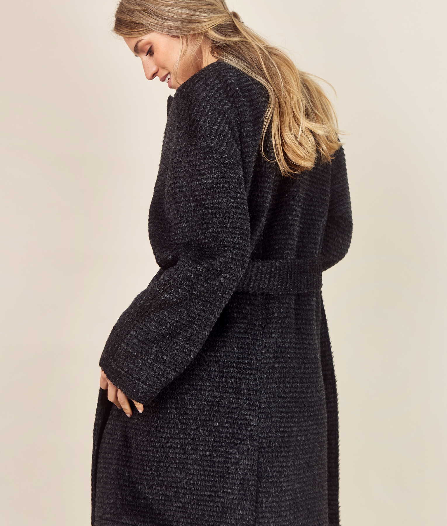 Long Belted Suri Alpaca Coat