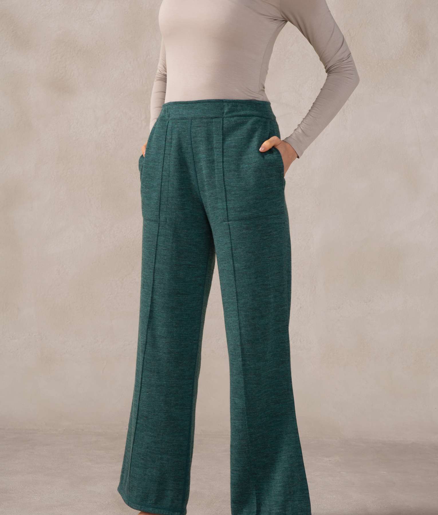 Premium Alpaca and Cotton Straight Pants