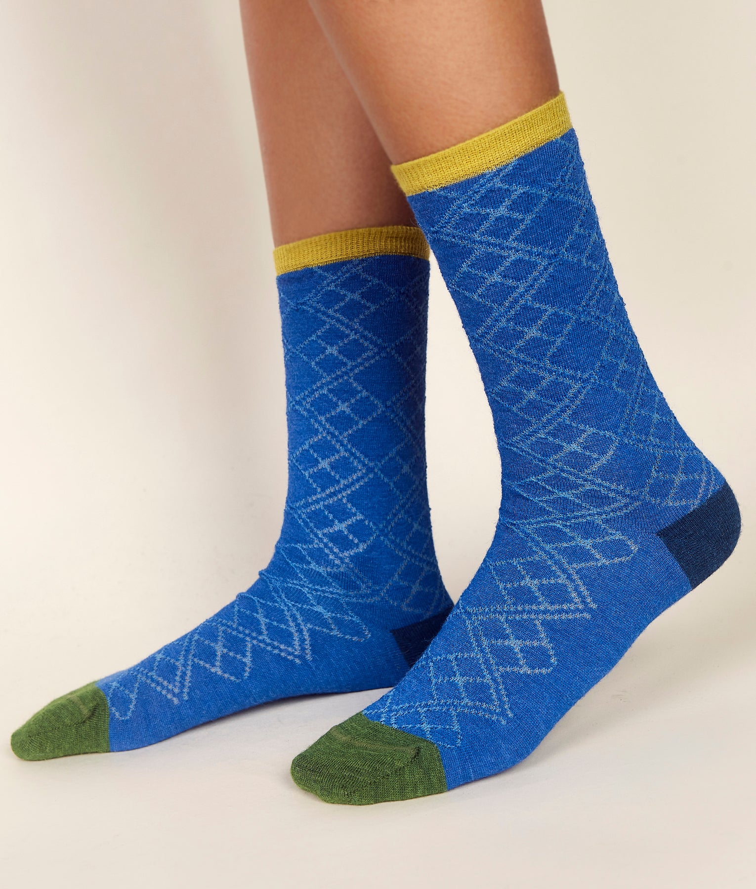 Bi Colour Jacquard Ladies Socks