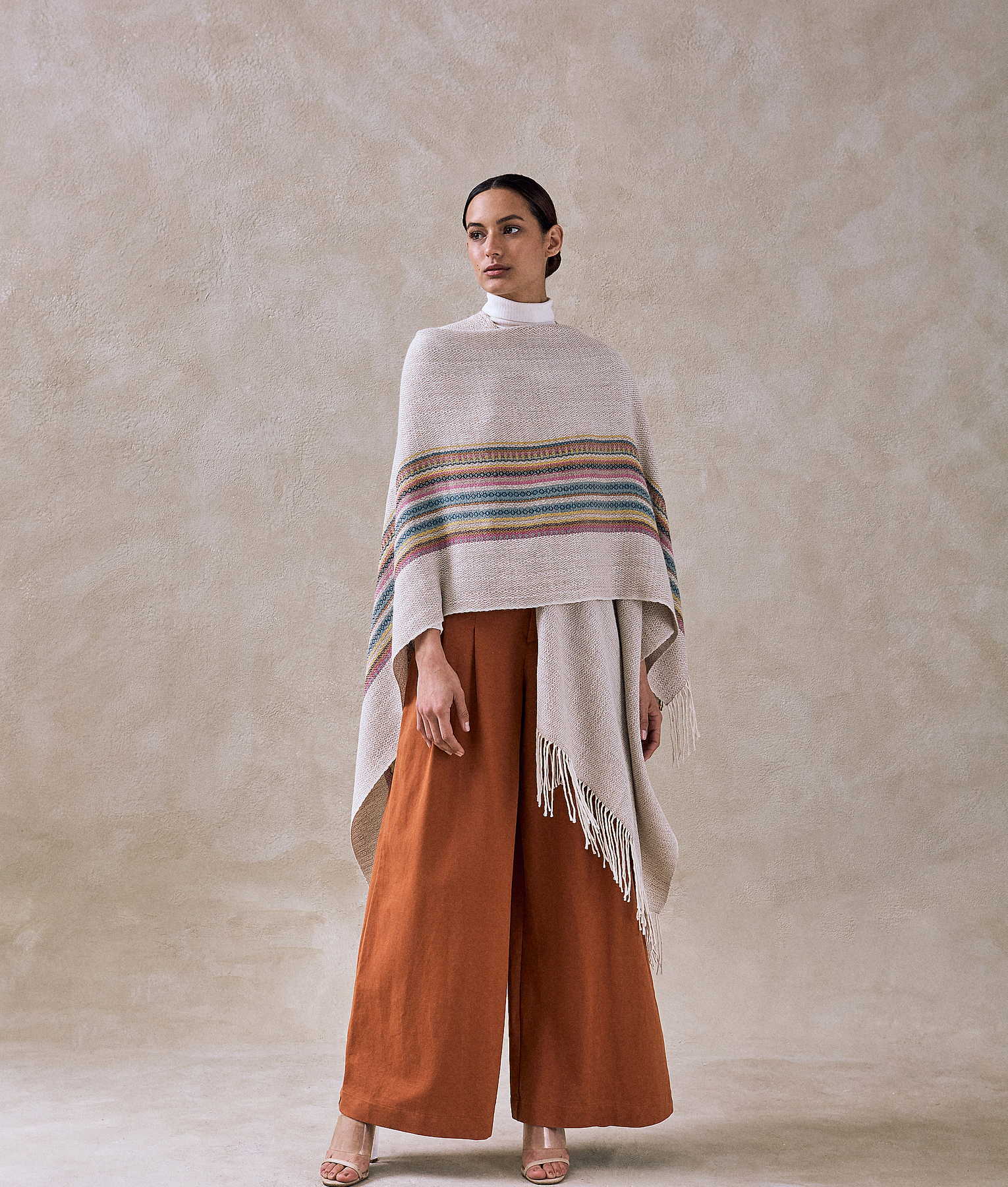 Simplicity Long Fringed Cape