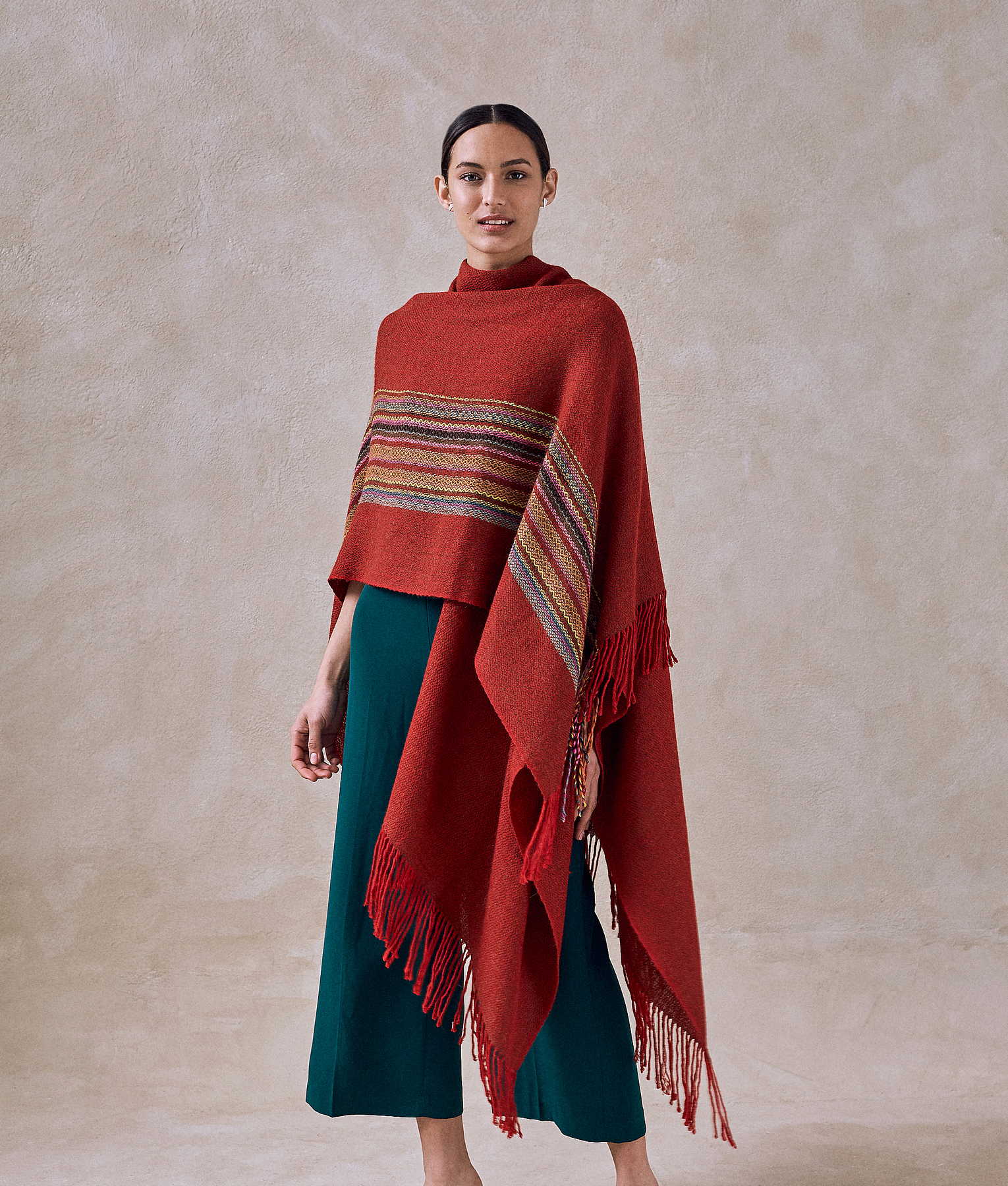 Simplicity Long Fringed Cape